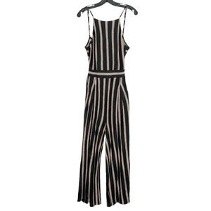 Joie Black and Pink Striped Jumpsuit
